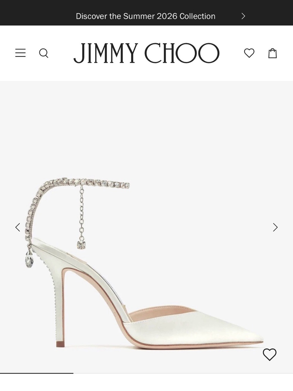 Jimmy Choo Saeda 100 Crystal-Ankle Pumps